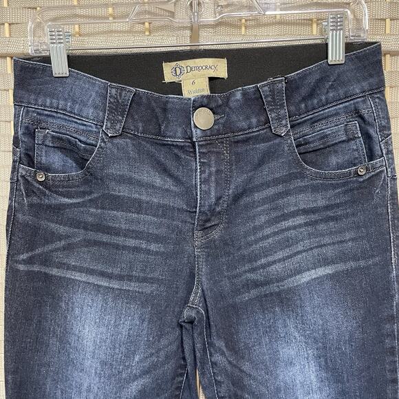 Democracy Ab Solution Skinny Ankle Jean Size 6 Medium Wash Stretch Denim Shaping - Picture 3 of 10